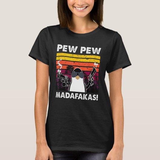 T-shirt Prazy Penguin Men Pew Pew Madafakas 1 (Devant)