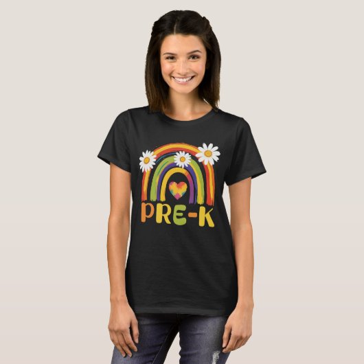 T-shirt Pré-K Arc-en-ciel Retour à l'école Enseignants pré (Devant entier)