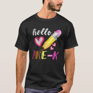T-shirt Pré-K Bonjour Premier Jour De L'École Pré-K Presc