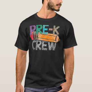 T-shirt Pré K Crew Pour Fille Garçon Enfants