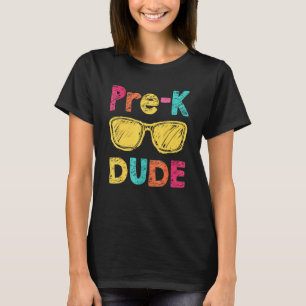 T-shirt Pré K Dude Retour À L'École Premier Jour De L'Écol
