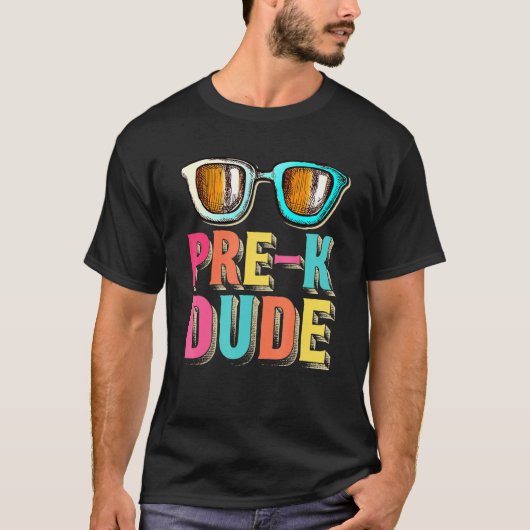 T-shirt Pré-K Dude Retour à l'école Premier jour de l'écol (Devant)