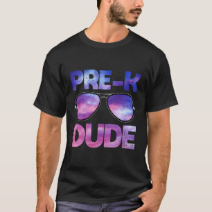 T-shirt Pré-K Dude Retourner À L'École Premier Jour De L'É