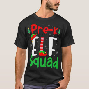 T-shirt Pré-K ELF Squad Funny Christmas ELF Enseignant pou