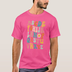 T-shirt Pré K Kindergarten Hi Alphabet Retour À L'École