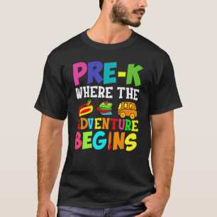 T-shirt Pré K L'aventure de l'enseignant commence le premi