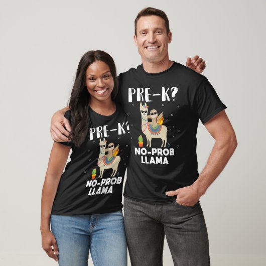 T-shirt pre k no prob llama (Unisexe)