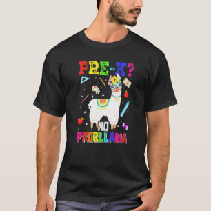 T-shirt Pré K No Prob Llama Premier Jour Retour À L'École
