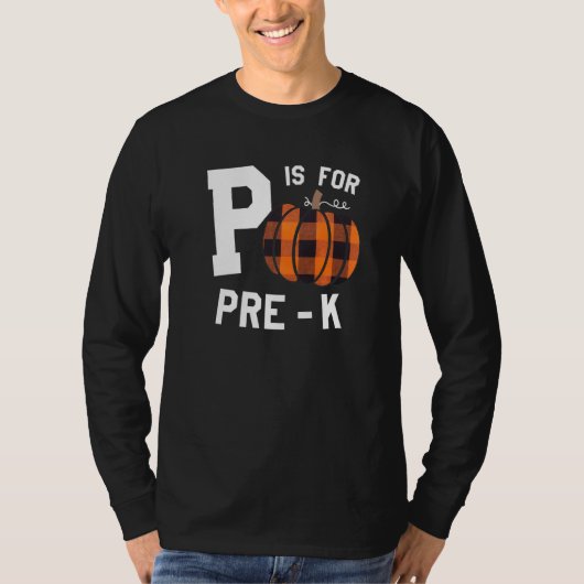 T-shirt Pré K Octobre Automne P Est Pour L'Équipe D'Enseig (Devant)