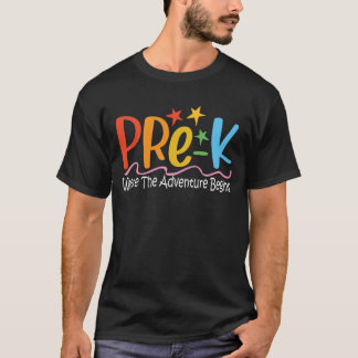 T-shirt Pré-K où commence l'aventure