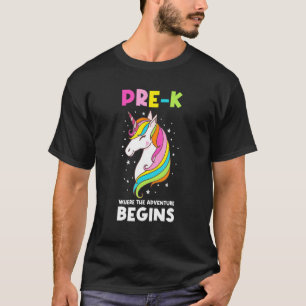 T-shirt Pré K Où L'Aventure Commence Avant La Maternité