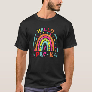 T-shirt Pre K Rainbow Team Hello Kinder Enseignant