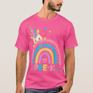 T-shirt Pre-k Rainbow Unicorn Preschool Back To School Tea