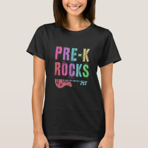 T-shirt Pré K Rocks Enseignant Étudiant Rockstar Team Read