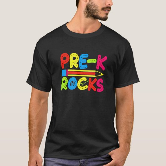 T-shirt Pré K Rocks Pré-Kers Et Enseignants (Devant)