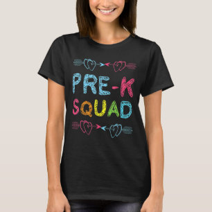 T-shirt Pré K Squad Enseignant Préscolaire Retour À L'Écol