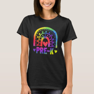 T-shirt Pré K Teacher Étudiant Tie Dye Rainbow Retour À Sc