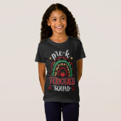 T-Shirt Pré-K Teacher Squad Rainbow Buffalo Plaid Teacher (Devant entier)