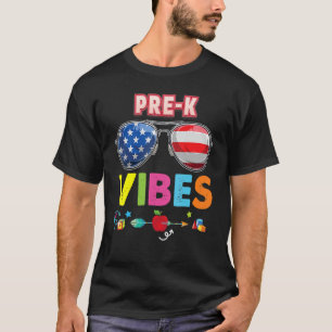T-shirt Pré K Vibes Cool Enfant Étudiant Retour À L'École