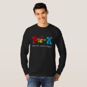 T-shirt Pré-maternelle où l'aventure commence (Devant entier)