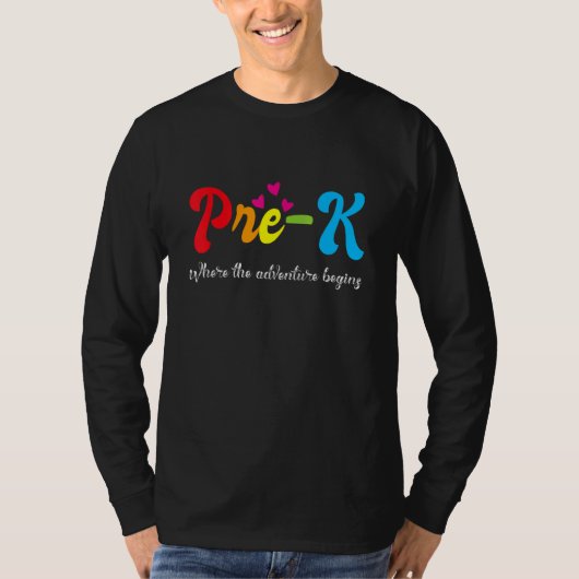 T-shirt Pré-maternelle où l'aventure commence (Devant)