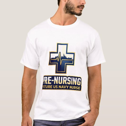 T-shirt Pre-Nursing Future US Navy Nurse Cross (Devant)