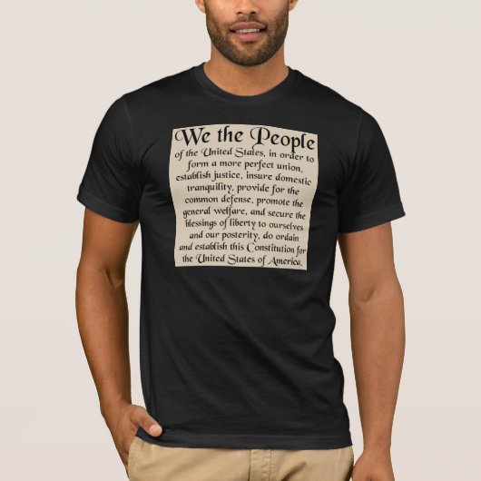 T-shirt Préambule à la constitution des Etats-Unis (Devant)