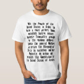 T-SHIRT PRÉAMBULE DE CONSTITUTION D'ETATS-UNIS (Devant)
