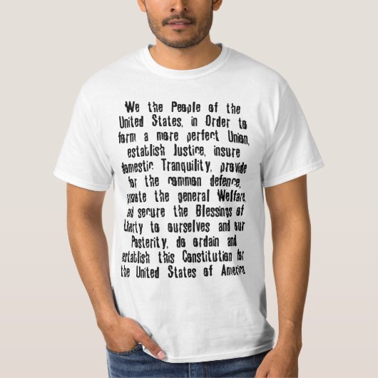T-SHIRT PRÉAMBULE DE CONSTITUTION D'ETATS-UNIS (Devant)