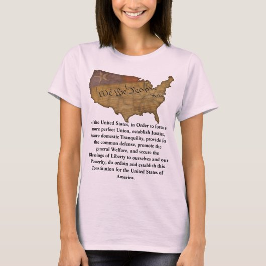 T-shirt Préambule de la Constitution des États-Unis (Devant)