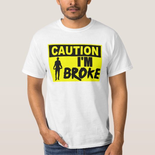 T-shirt Précaution ! Je suis me suis cassé (Devant)