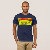 T-SHIRT PRÉCAUTION : PERMIS DE GRILLER ET BRÛLER (Devant entier)