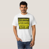 T-shirt PRÉCAUTION, pleine du gaz (Devant entier)