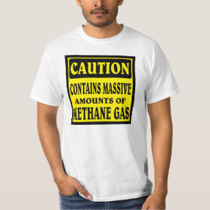 T-shirt PRÉCAUTION, pleine du gaz