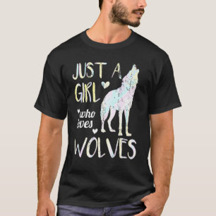 T-shirt Predator Forestier Animal Howling Wolf Femmes Fill