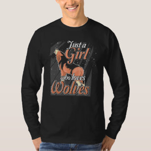 T-shirt Predator Forêt Animal Howling Wolf Girls Women Wan