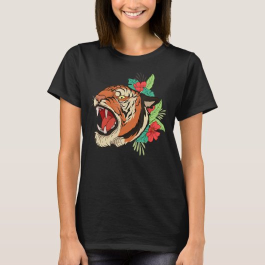 T-shirt Predator Jungle Animal Wild Chat Tropical Tig asia (Devant)