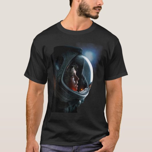 T-shirt predator v astronaute alien (Devant)