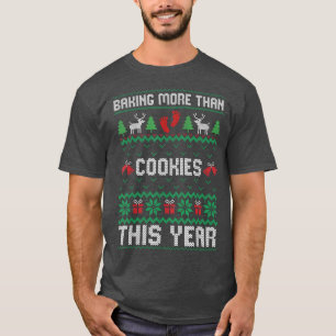 T-shirt Pregnancy Baker Noël Cuisine plus que des cookies