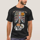 T-shirt Pregnancy Skeleton Dia De Los Muertos Mexican Bell (Devant)