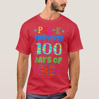 T-shirt PréK A Survécu 100 Jours De Moi Enseignant De mate