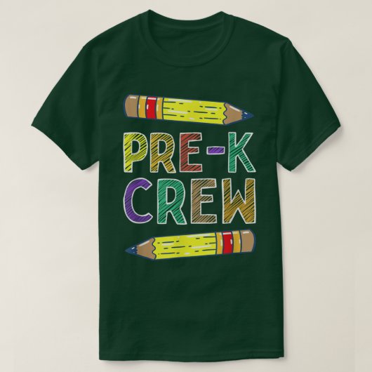 T-shirt PreK Crew Funny PreK Teacher  (Design devant)
