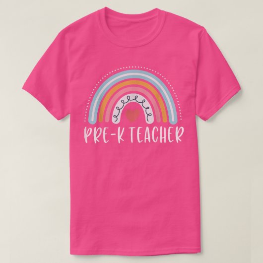T-shirt PréK Pracher Prek Funny Rainbow Heart Preschool Te (Design devant)