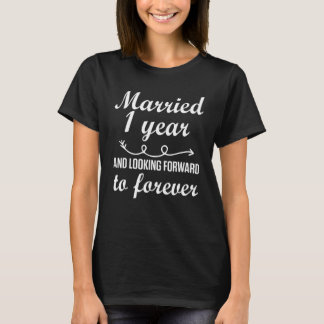 T-shirt Premier 1Er Année Anniversaire Mariage Marié Husba