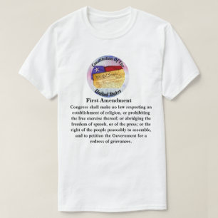 T-shirt Premier amendement constitutionnel...... Le Congrè
