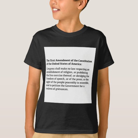 T-shirt Premier amendement de la Constitution (Devant)