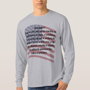 T-shirt Premier amendement de la Constitution du pavillon