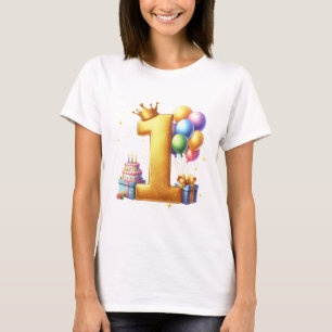 T-shirt Premier anniversaire doré