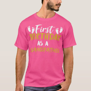 T-shirt Premier Anniversaire En Tant Que Grand-Père Promu