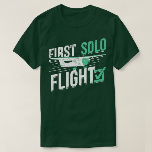 T-shirt Premier cadeau de pilote de vol en solo (Design devant)